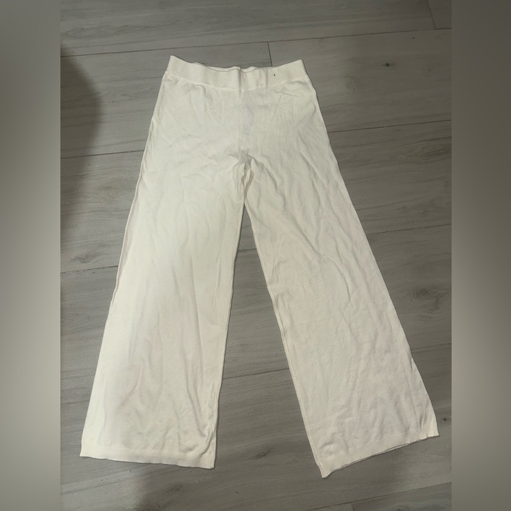 NEW MNG Mango CROP KNIT WIDE LEG TROUSERS - Picture 2 of 9
